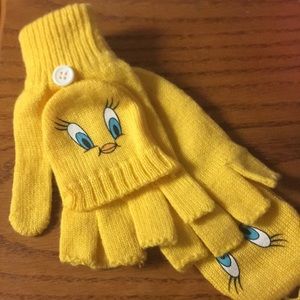 Tweety bird mittens